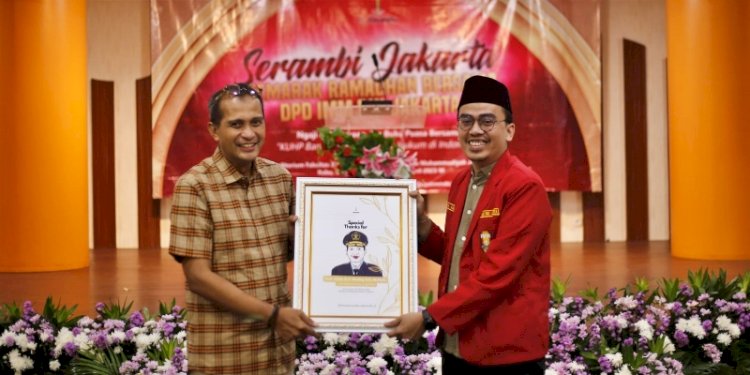 Wakil Menteri Hukum dan Hak Asasi Manusia (Wamenkumham), Edward Omar Sharif Hiariej dan Ketua Umum DPD Ikatan Mahasiswa Muhammadiyah (IMM) DKI Jakarta, Ari Aprian Harahap/Ist