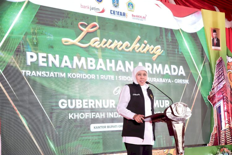 Gubernur Khofifah launching penambahan armada bus/Ist