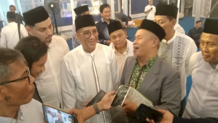 Ketua DPW PAN Jatim, Riski Sadig dan Ketua PWNU Jawa Timur, Marzuki Mustamar