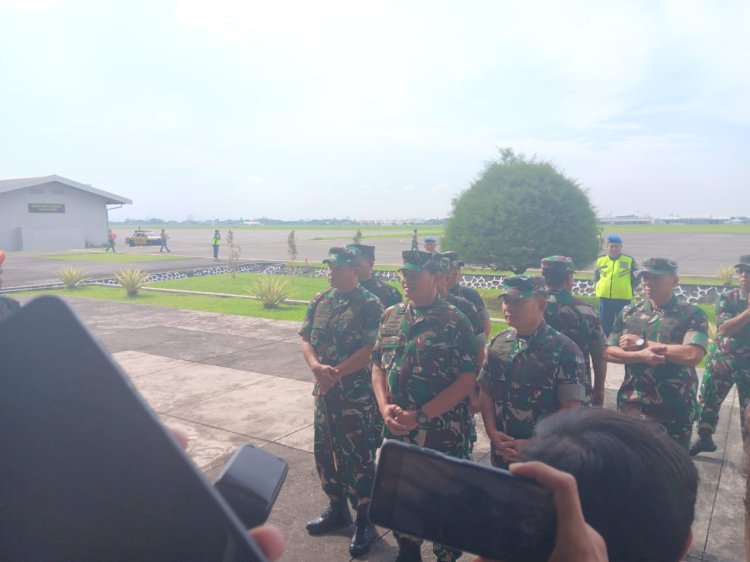 Panglima TNI Laksamana Yudo Margono saat tiba di Lanudal Juanda/ist