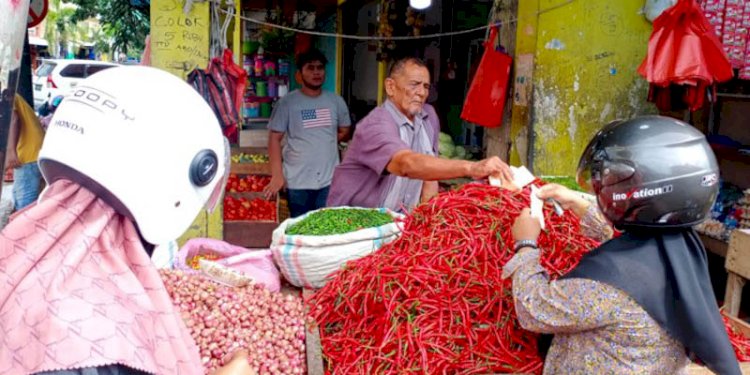 Salah satu pedagang cabai di Aceh/RMOLAceh