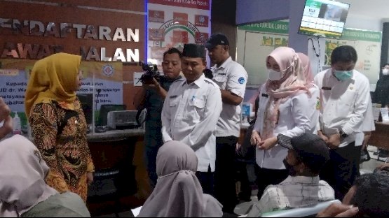 Wali Kota Mojokerto Ika Puspitasari saat sidak di RSUD dr Wahidin Sudirohusodo Husodo /is