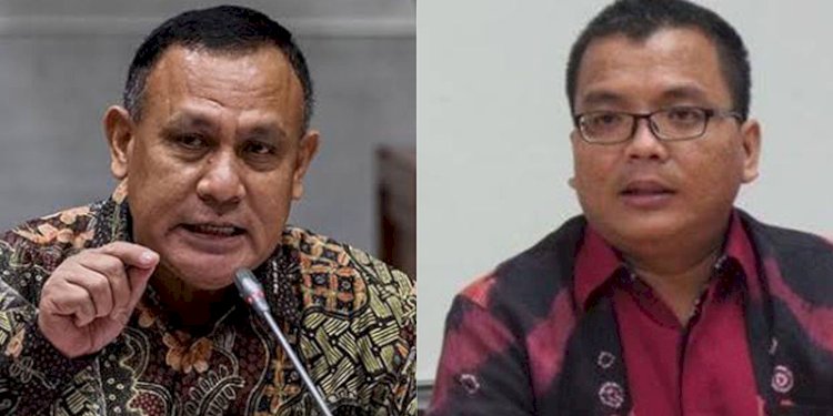 Ketua KPK RI Firli Bahuri dan Denny Indrayana/Repro