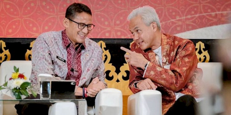 Sandiaga Uno saat bersama dengan Ganjar Pranowo dalam satu kesempatan/Net