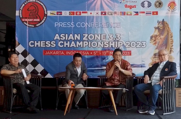 PB Percasi dan panitia Asia Zone 3.3 Catur Championship saat konferensi pers di Jakarta/RMOLJatim