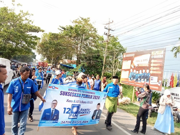 Suasana simpatisan PAN Bondowoso/RMOLJatim 