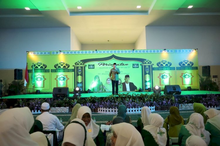 Wali Kota Eri menghadiri Peringatan Harlah Muslimat NU ke-77 dan Halalbihalal PC Muslimat NU Kota Surabaya, di Masjid Raya Islamic Center Surabaya/ist