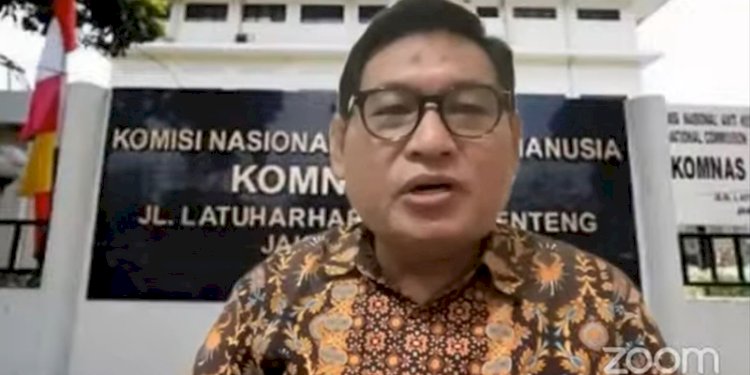 Wakil Ketua Komnas HAM RI Abdul Haris Semendawai, dalam sebuah webinar bertajuk “Urgensi perlindungan saksi oleh Negada dalam berbagai tindak pidana dan Pelanggaran HAM berat di Indonesia” pada Kamis (18/5)/ist