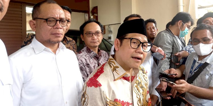 Muhaimin Iskandar alias Cak Imin saat menyambangi Wakil Presiden ke-6 Try Sutrisno/RMOL