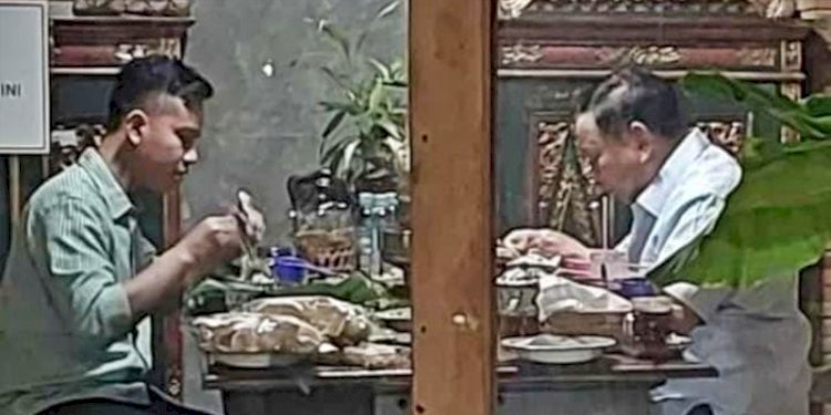 Walikota Solo Gibran Rakabuming Raka makan malam bersama Ketua Umum Partai Gerindra Prabowo Subianto/Ist