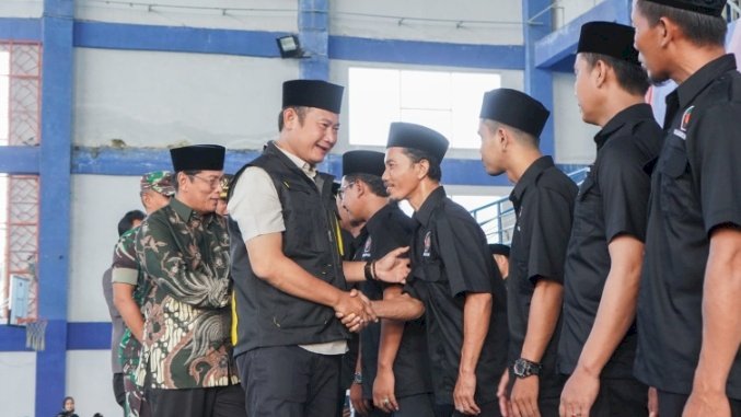 POTO : Bupati Lamongan Yuhronur Efendi diacara pengukuhan IPSI Kabupaten Lamongan/RMOLJatim