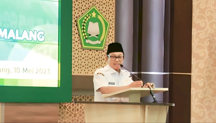 Wali Kota Malang, Drs. H. Sutiaji saat memberikan sambutan/Ist