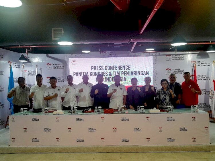 Foto bersama NOC Indonesia di Gedung FX Senayan Jakarta/RMOLJatim