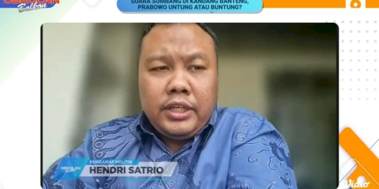 Founder KedaiKOPI Hendri Satrio alias Hensat saat hadiri diskusi politik, Jumat sores (26/5)/Repro