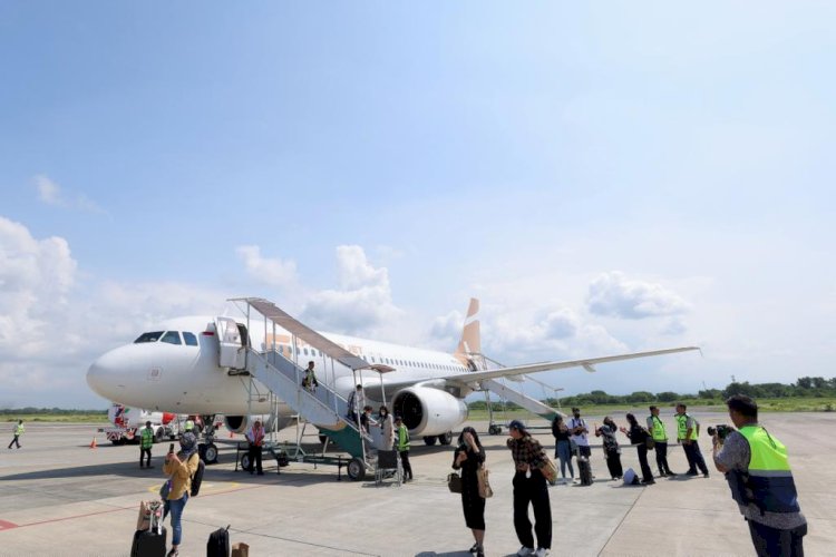 Super Air Jet Resmi Terbang Perdana, Aksesibilitas Menuju Banyuwangi Kian Bertambah/Humas Pemkab Bwi
