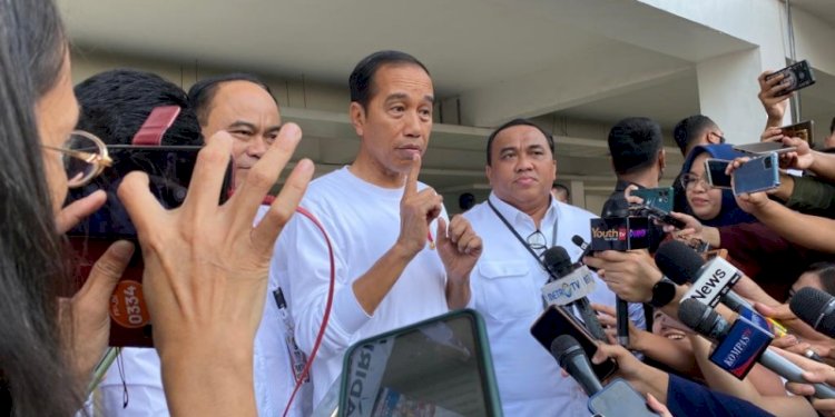 Presiden Jokowi usai bertemu dengan ribuan relawannya di Istora Senayan/RMOL