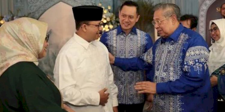 Anies Baswedan bersama Susilo Bambang Yudhoyono (SBY) dan Agus Harimurti Yudhoyono (AHY)/RMOL