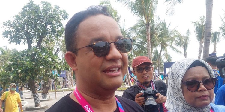 Anies Baswedan usai menonton Formula E di Jakarta International E-Prix Circuit (JIEC) Ancol, Jakarta Utara/Net