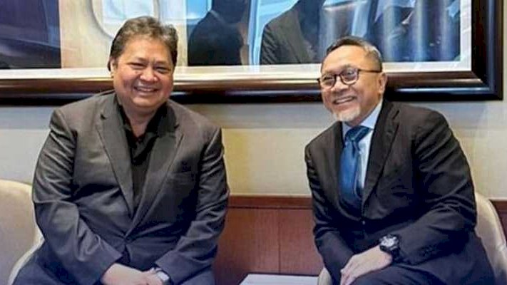 Airlangga Hartarto bersama Zulkifli Hasan 