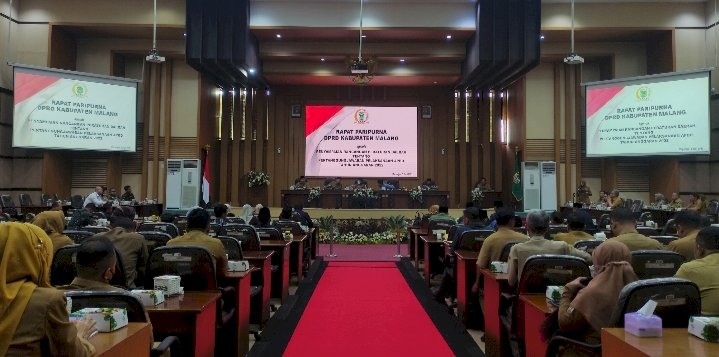Suasana Rapat Paripurna di Gedung DPRD Kabupaten Malang/RMOLJatim