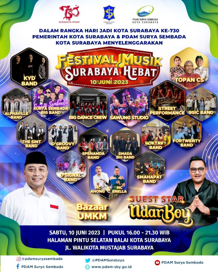 Flyer Festival Musik Surabaya Hebat/ist