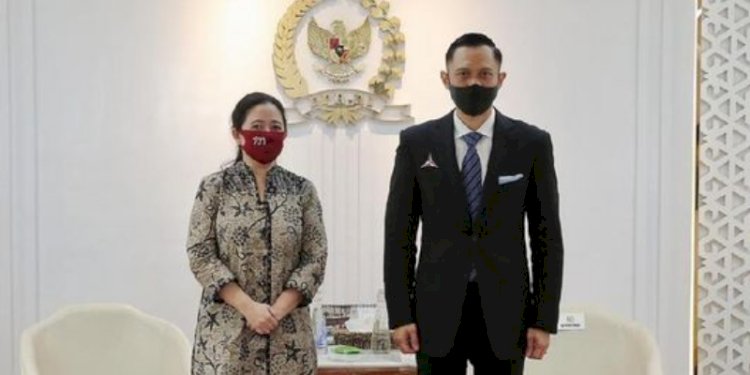Ketua Umum Partai Demokrat, Agus Harimurti Yudhoyono (AHY), dengan Ketua DPP PDI Perjuangan, Puan Maharani/Net
