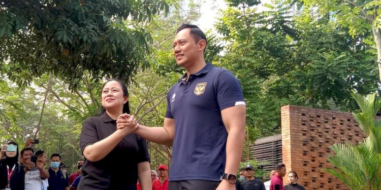 Ketua Umum Partai Demokrat Agus Harimurti Yudhoyono (AHY) dan Ketua DPP PDIP Puan Maharani bertemu di Hutan Kota Plataran Senayan/RMOL