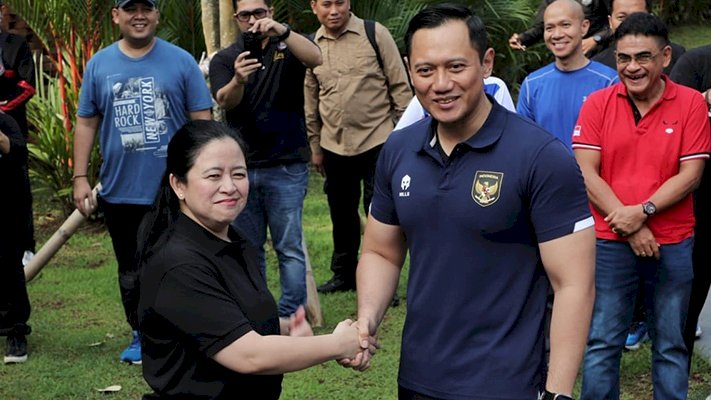 Ketua DPP PDI Perjuangan, Puan Maharani saat bertemu Ketua Umum Demokrat Agus Harimurti Yudhoyono (AHY) di Hutan Kota Plataran Senayan, Jakarta Pusat/RMOL