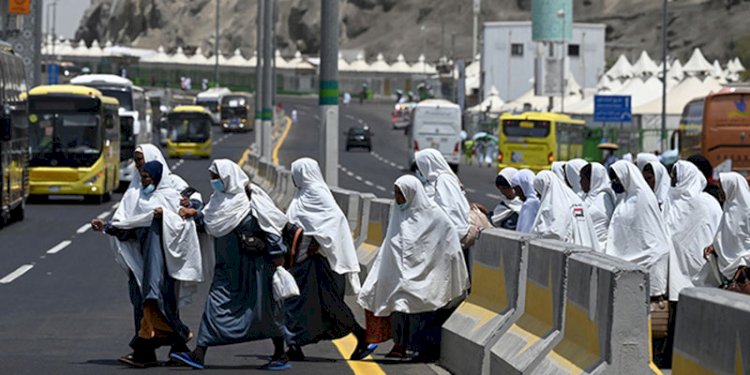 Jemaah haji asal Sudan tiba di Mina untuk menyambut puncak ibadah haji/Net