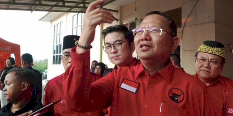 Ketua DPD PDIP Lampung, Sudin usai Sarasehan dalam rangka peringatan Bulan Bung Karno di DPD PDIP Lampung/RMOLLampung   