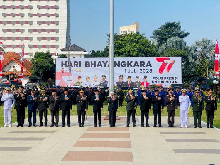 Upacara peringatan HUT Bhayangkara ke-77 /ist 