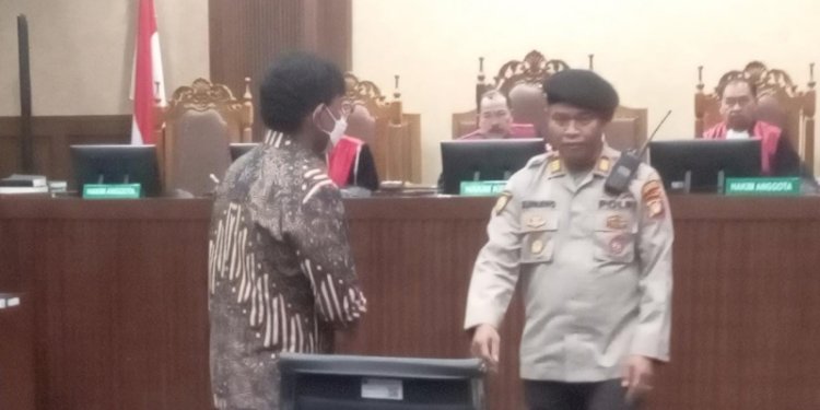 Mantan Menteri Komunikasi dan Informatika, Johnny G Plate di Pengadilan Tipikor, Jakarta Pusat/RMOL