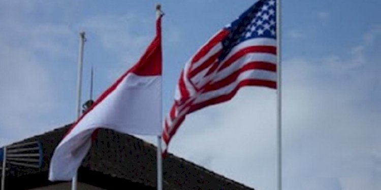 Bendera Indonesia dan Amerika Serikat/Net