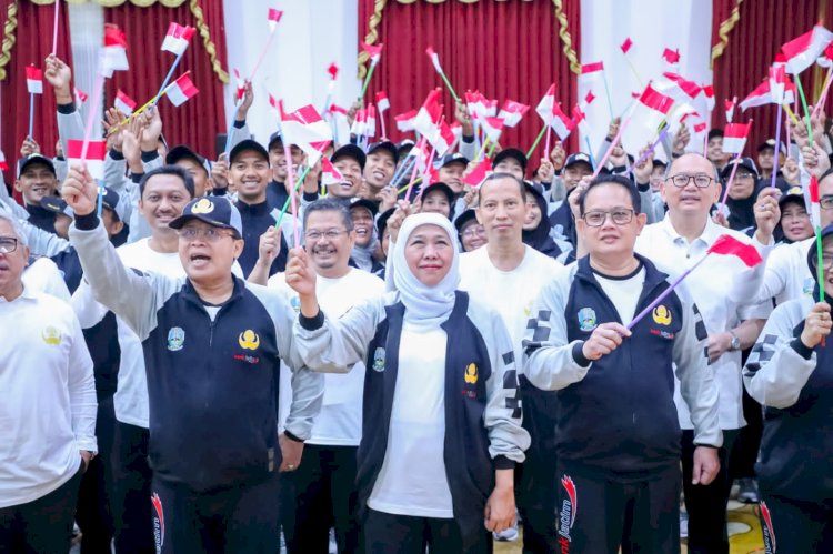 Gubernur Jawa Timur Khofifah Indar Parawansa menargetkan Jawa Timur bisa meraih Juara Umum dalam gelaran Pekan Olahraga Nasional Korps Pegawai Republik Indonesia ke 16 (PORNAS XVI KORPRI) Tahun 2023/ist