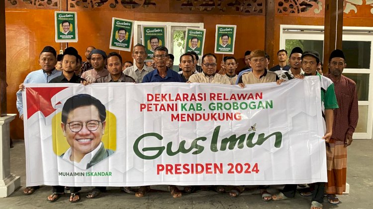 Petani Grobogan saat deklarasi dukung Gus Muhaimin Capres 2024/ist