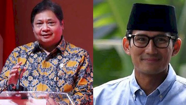 Airlangga Hartarto dan Sandiaga Uno