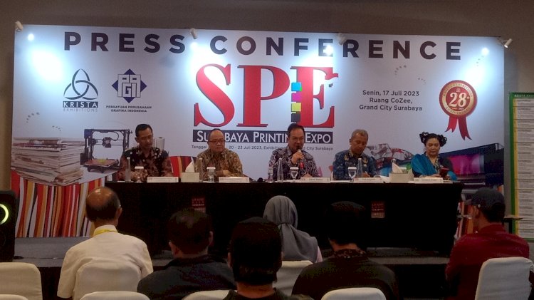 Konferensi pers Surabaya Printing Expo 