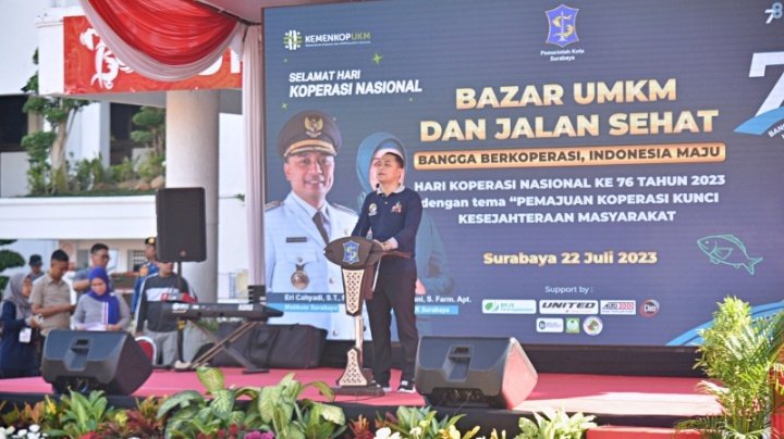 Teks foto: Puncak Peringatan Harkopnas ke-76 tahun 2023/RMOLJatim