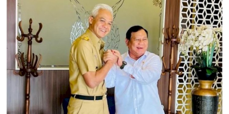 Ganjar Pranowo dan Prabowo Subianto/Ist