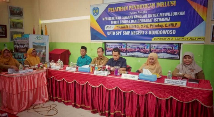 Pelatihan guru pembimbing sekolah inklusi di SMPN 3 Bondowoso/ist