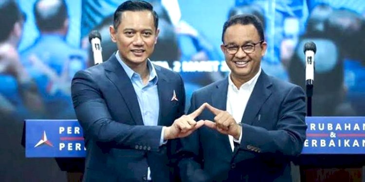 Ketum Partai Demokrat, Agus Harimurti Yudhoyono, dan bacapres KPP, Anies Baswedan/Net