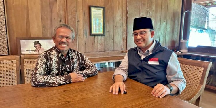 Inisiator Gerakan Membaiki Banua, Saiful Halim saat menemui Anies Baswedan/Net