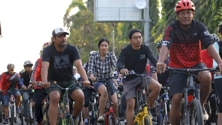 Foto : Acara Fun Bike dalam rangka HUT kota Kediri