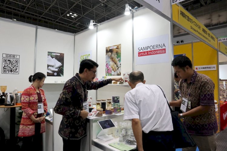 Produk-produk milik 5 pelaku UMKM binaan SETC diperkenalkan di pameran Wellness Food Japan 2023 yang diselenggarakan di Tokyo Big Sight dari 2-4 Agustus 2023/ist