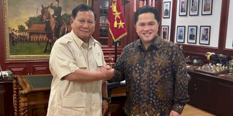 Prabowo Subianto dan Erick Thohir/Net