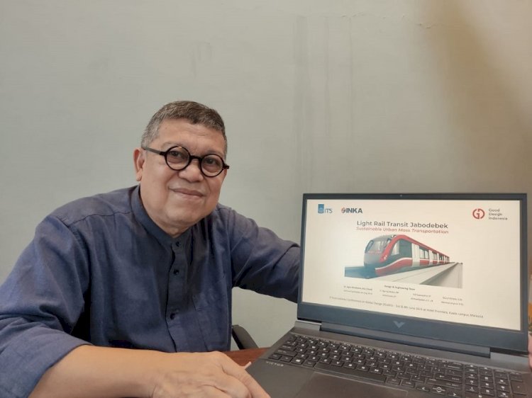 Dosen Departemen Desain Produk Industri ITS Dr Agus Windharto DEA menjadi salah satu sosok di balik rancangan desain eksterior dan interior kereta LRT Jabodebek/Ist