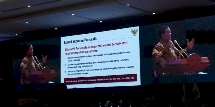 Ketua Umum Partai Gerindra, Prabowo Subianto dalam acara Institut Kajian Strategis Universitas Kebangsaan Republik Indonesia, di Hotel Bidakara, Jalan Gatot Subroto, Jakarta Selatan/RMOL