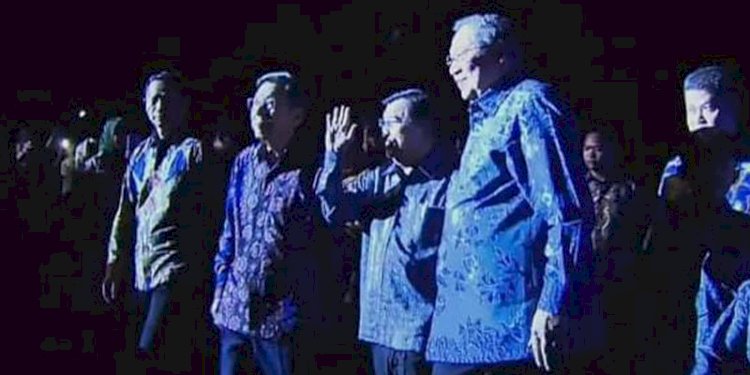 Jusuf Kalla dan Boediono menghadiri Peresmian Museum dan Galeri SBY-Ani di Pacitan, Jawa Timur/Repro