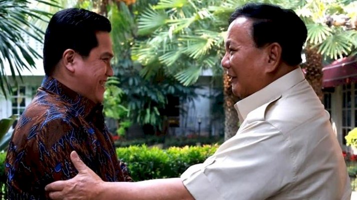 Erick Thohir dan Prabowo Subianto/ net