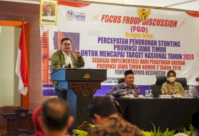 Bupati Kediri Hanindhito Himawan Pramana saat membuka FGD penurunan stunting/Ist